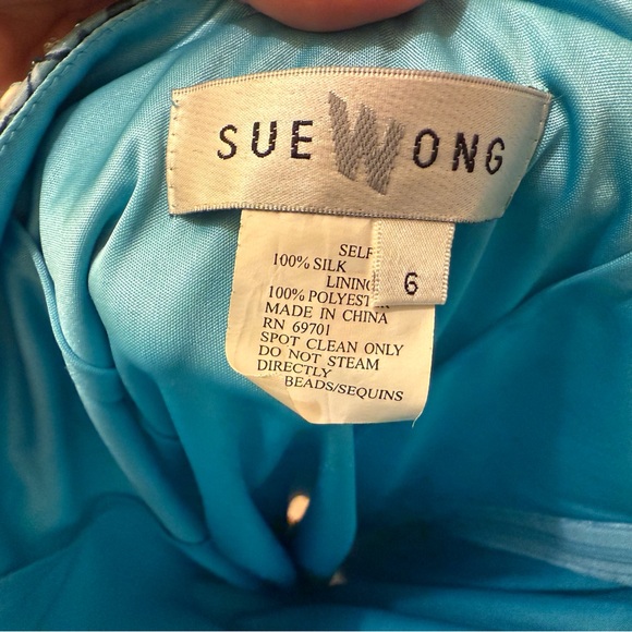 Sue Wong Blue and Purple Floral Dress - Picture 5 of 5